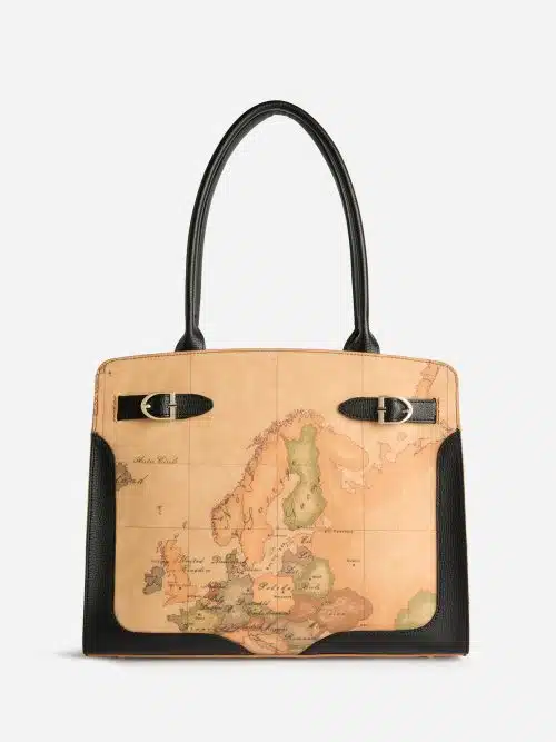Valley Geo borsa shopping Nero